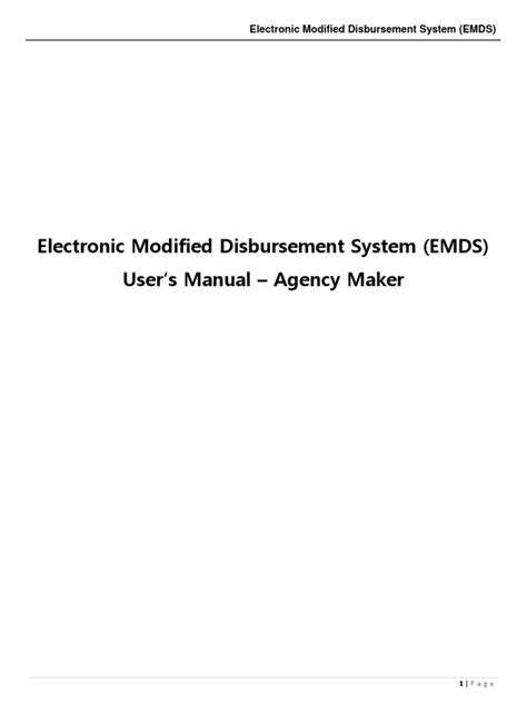 emds lbp|Electronic Modified Disbursement System (EMDS) User's Manual .